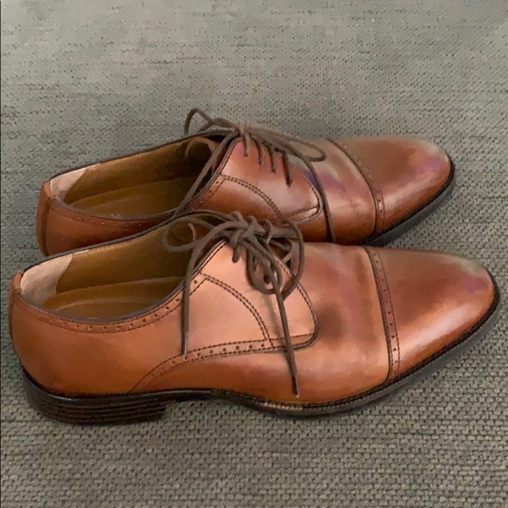 Johnston & Murphy Brown Leather Oxford Shoes 10.5 - Picture 3 of 8